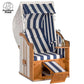 8015 Strandkorb Sonnenpartner Modell Classic Geflecht weiss, Dessin 40 blau weiss wie abgebildet - Strandkorb Prieß